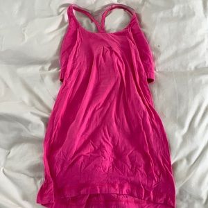 Lululemon tank built in bra approximate size 6 or 8 color pink